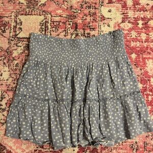blue flower skirt